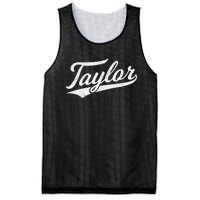 Taylor Varsity Script Athletic Jersey Name Style Mesh Reversible Basketball Jersey Tank