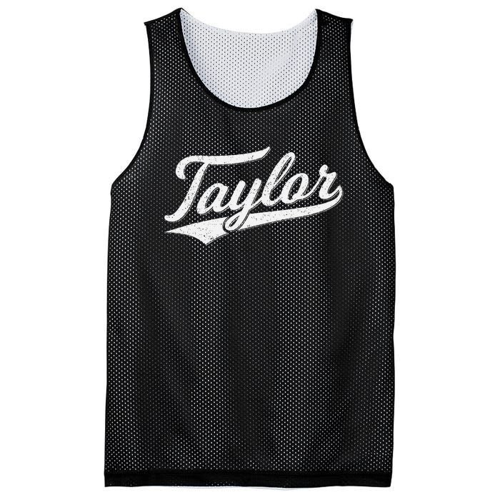 Taylor Varsity Script Athletic Jersey Name Style Mesh Reversible Basketball Jersey Tank