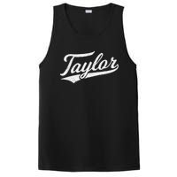 Taylor Varsity Script Athletic Jersey Name Style PosiCharge Competitor Tank