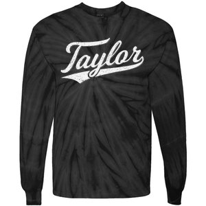 Taylor Varsity Script Athletic Jersey Name Style Tie-Dye Long Sleeve Shirt