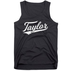 Taylor Varsity Script Athletic Jersey Name Style Tank Top