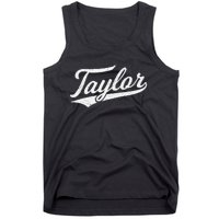 Taylor Varsity Script Athletic Jersey Name Style Tank Top