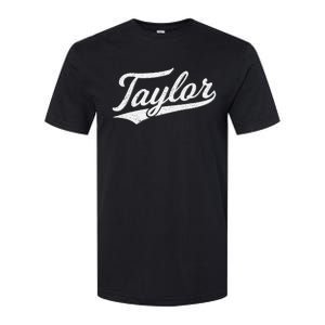 Taylor Varsity Script Athletic Jersey Name Style Softstyle CVC T-Shirt