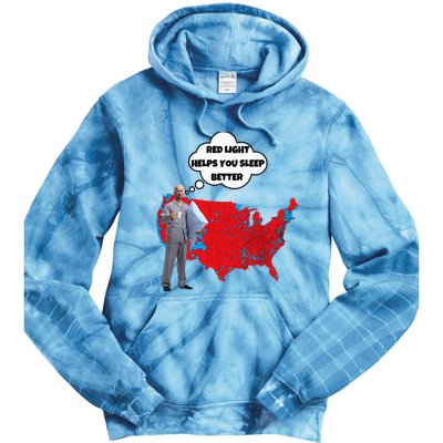 Trump Vs. Sleepy Joe Red Light Usa Map Funny Political Tie Dye Hoodie