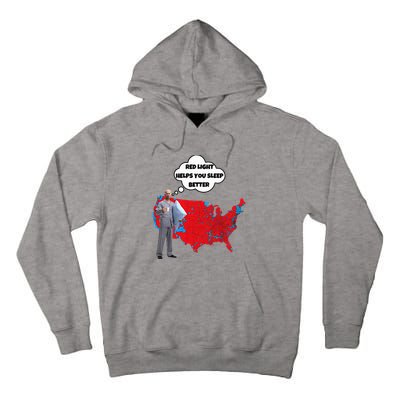 Trump Vs. Sleepy Joe Red Light Usa Map Funny Political Tall Hoodie