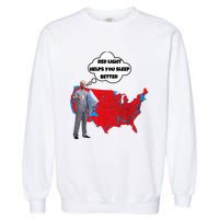 Trump Vs. Sleepy Joe Red Light Usa Map Funny Political Garment-Dyed Sweatshirt