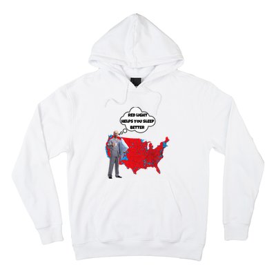 Trump Vs. Sleepy Joe Red Light Usa Map Funny Political Hoodie