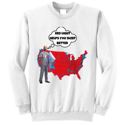 Trump Vs. Sleepy Joe Red Light Usa Map Funny Political Sweatshirt