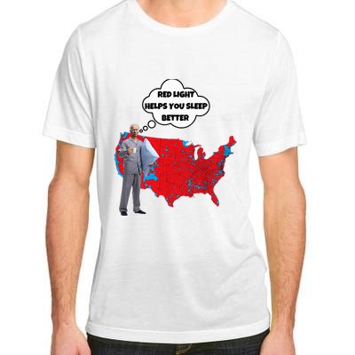 Trump Vs. Sleepy Joe Red Light Usa Map Funny Political Adult ChromaSoft Performance T-Shirt