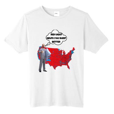 Trump Vs. Sleepy Joe Red Light Usa Map Funny Political Tall Fusion ChromaSoft Performance T-Shirt