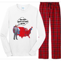 Trump Vs. Sleepy Joe Red Light Usa Map Funny Political Long Sleeve Pajama Set