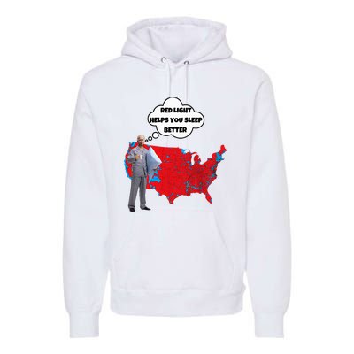 Trump Vs. Sleepy Joe Red Light Usa Map Funny Political Premium Hoodie