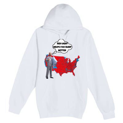 Trump Vs. Sleepy Joe Red Light Usa Map Funny Political Premium Pullover Hoodie