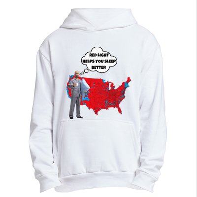 Trump Vs. Sleepy Joe Red Light Usa Map Funny Political Urban Pullover Hoodie