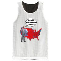 Trump Vs. Sleepy Joe Red Light Usa Map Funny Political Mesh Reversible Basketball Jersey Tank