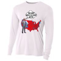 Trump Vs. Sleepy Joe Red Light Usa Map Funny Political Cooling Performance Long Sleeve Crew