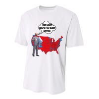 Trump Vs. Sleepy Joe Red Light Usa Map Funny Political Performance Sprint T-Shirt