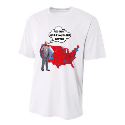 Trump Vs. Sleepy Joe Red Light Usa Map Funny Political Performance Sprint T-Shirt