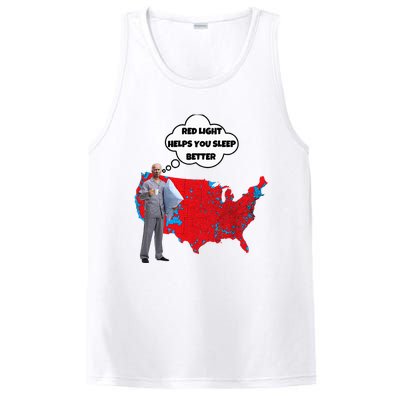 Trump Vs. Sleepy Joe Red Light Usa Map Funny Political PosiCharge Competitor Tank