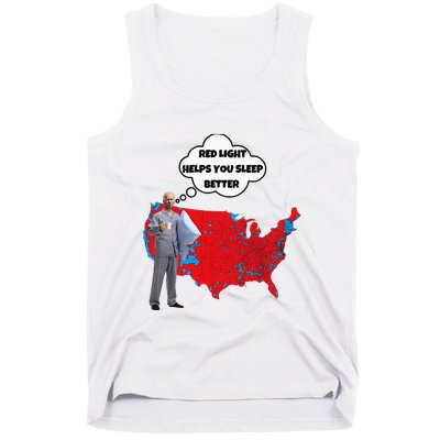 Trump Vs. Sleepy Joe Red Light Usa Map Funny Political Tank Top