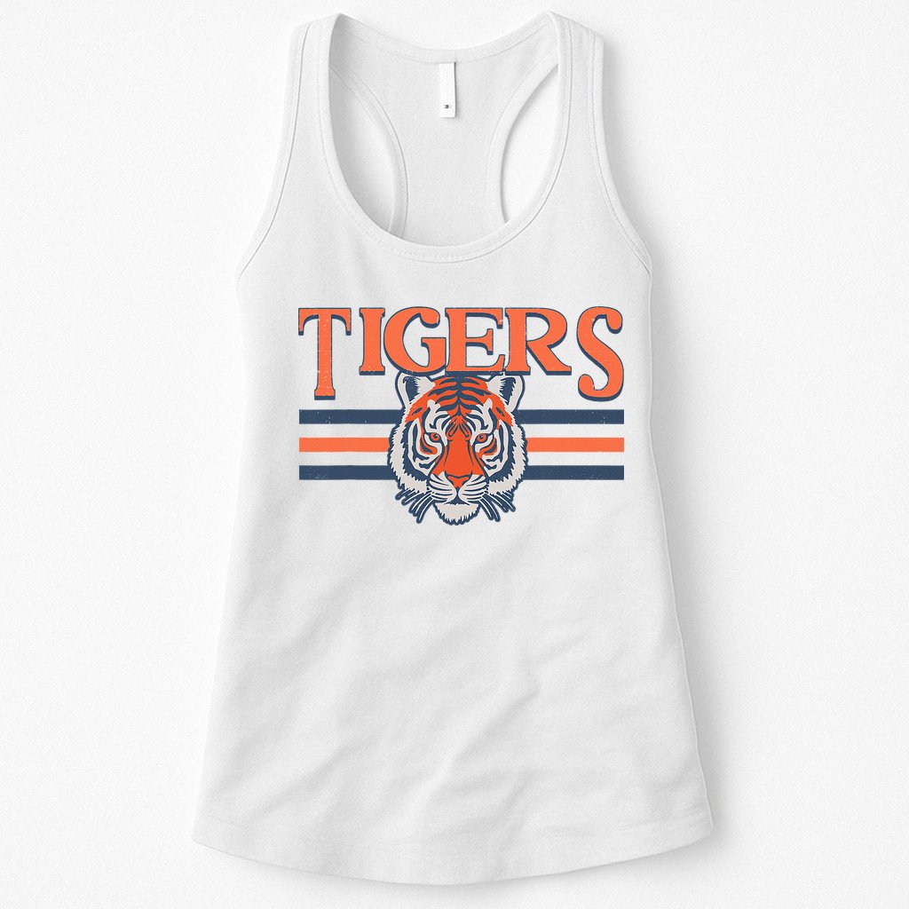 Tigers Vintage Sports Name Design Womens Tank Top