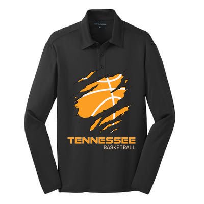 The Volunteer State Fan Tennesseean Tennessee Basketball Silk Touch Performance Long Sleeve Polo