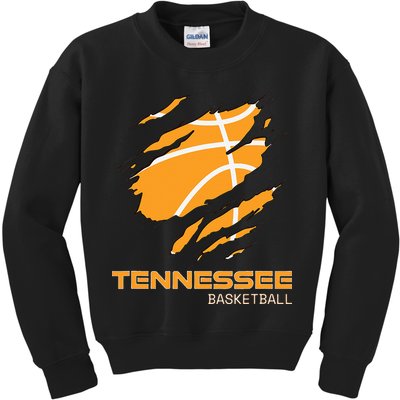 The Volunteer State Fan Tennesseean Tennessee Basketball Kids Sweatshirt