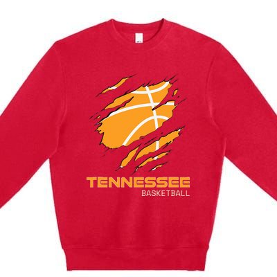 The Volunteer State Fan Tennesseean Tennessee Basketball Premium Crewneck Sweatshirt