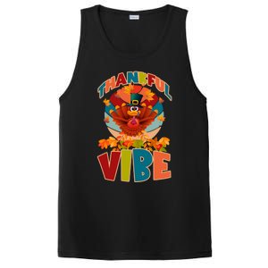 Thankful Vibe Turkey Saying Thanksgiving Cool Gift PosiCharge Competitor Tank