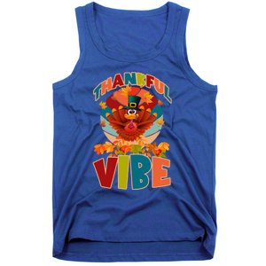 Thankful Vibe Turkey Saying Thanksgiving Cool Gift Tank Top