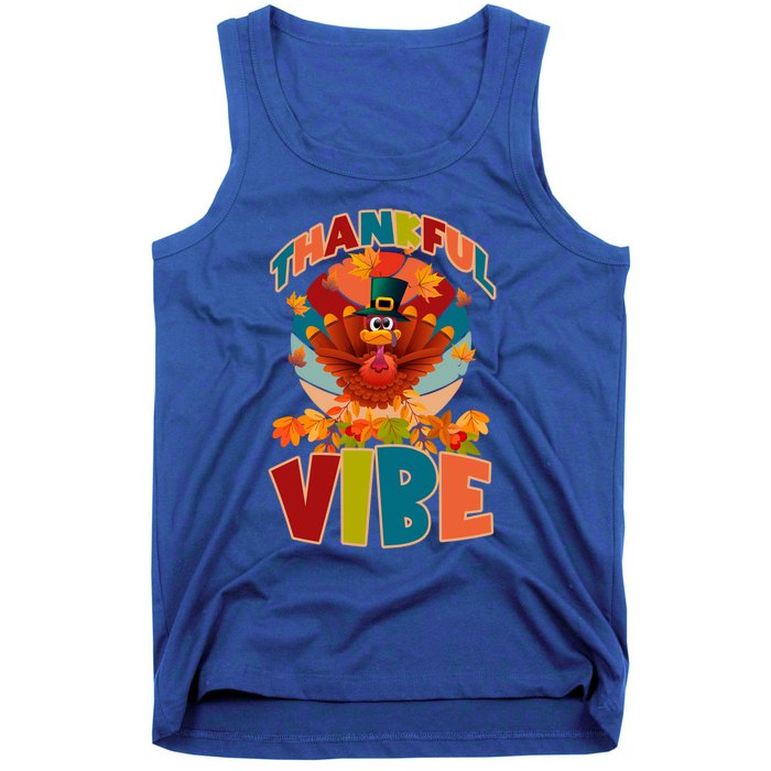 Thankful Vibe Turkey Saying Thanksgiving Cool Gift Tank Top