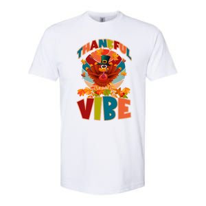 Thankful Vibe Turkey Saying Thanksgiving Cool Gift Softstyle CVC T-Shirt