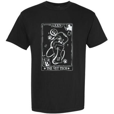 The Vet Tech Tarot Card Funny Veterinary Tech Garment-Dyed Heavyweight T-Shirt