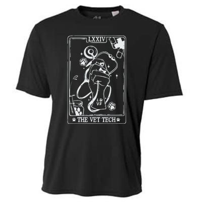 The Vet Tech Tarot Card Funny Veterinary Tech Cooling Performance Crew T-Shirt