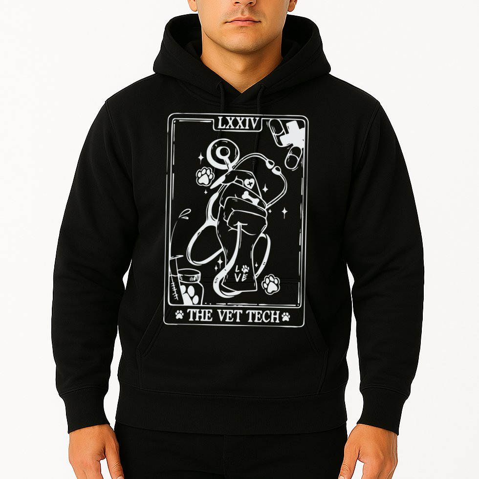 The Vet Tech Tarot Card Funny Veterinary Tech Hoodie