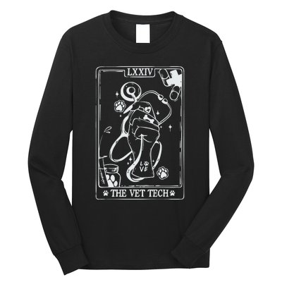 The Vet Tech Tarot Card Funny Veterinary Tech Long Sleeve Shirt