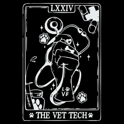 The Vet Tech Tarot Card Funny Veterinary Tech T-Shirt