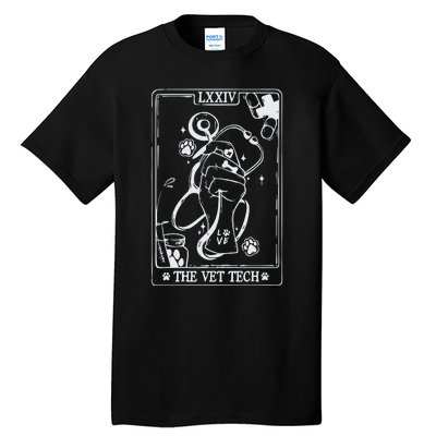 The Vet Tech Tarot Card Funny Veterinary Tech Tall T-Shirt