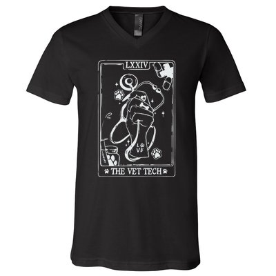 The Vet Tech Tarot Card Funny Veterinary Tech V-Neck T-Shirt