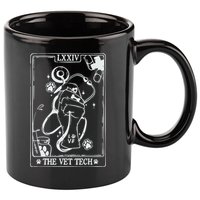 The Vet Tech Tarot Card Funny Veterinary Tech 11oz C Handle Ceramic Mug