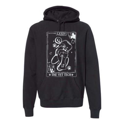 The Vet Tech Tarot Card Funny Veterinary Tech Premium Hoodie