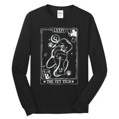 The Vet Tech Tarot Card Funny Veterinary Tech Tall Long Sleeve T-Shirt