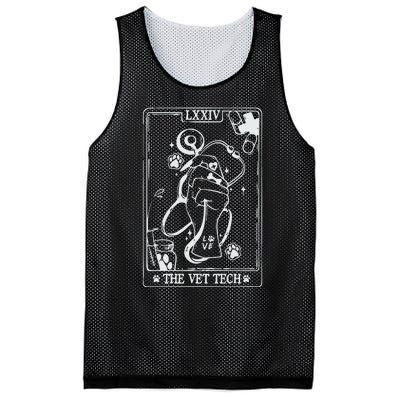 The Vet Tech Tarot Card Funny Veterinary Tech Mesh Reversible Basketball Jersey Tank