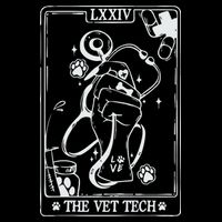 The Vet Tech Tarot Card Funny Veterinary Tech Cooling Performance Long Sleeve Crew