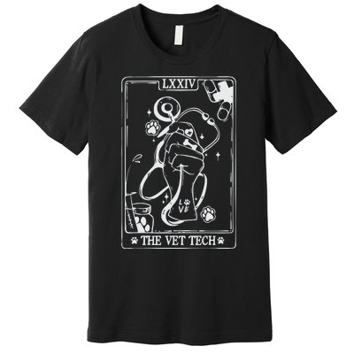 The Vet Tech Tarot Card Funny Veterinary Tech Premium T-Shirt