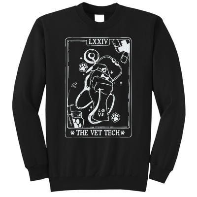 The Vet Tech Tarot Card Funny Veterinary Tech Tall Sweatshirt