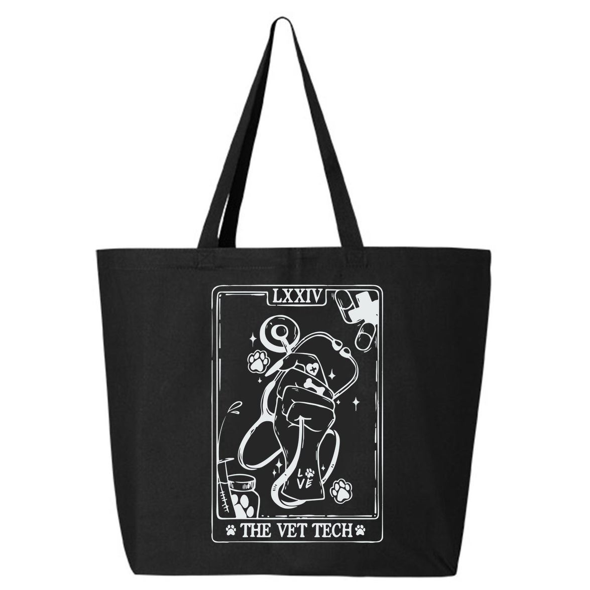 The Vet Tech Tarot Card Funny Veterinary Tech 25L Jumbo Tote