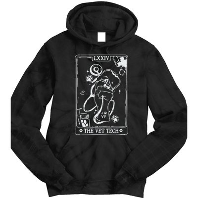 The Vet Tech Tarot Card Funny Veterinary Tech Tie Dye Hoodie