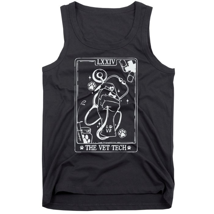 The Vet Tech Tarot Card Funny Veterinary Tech Tank Top