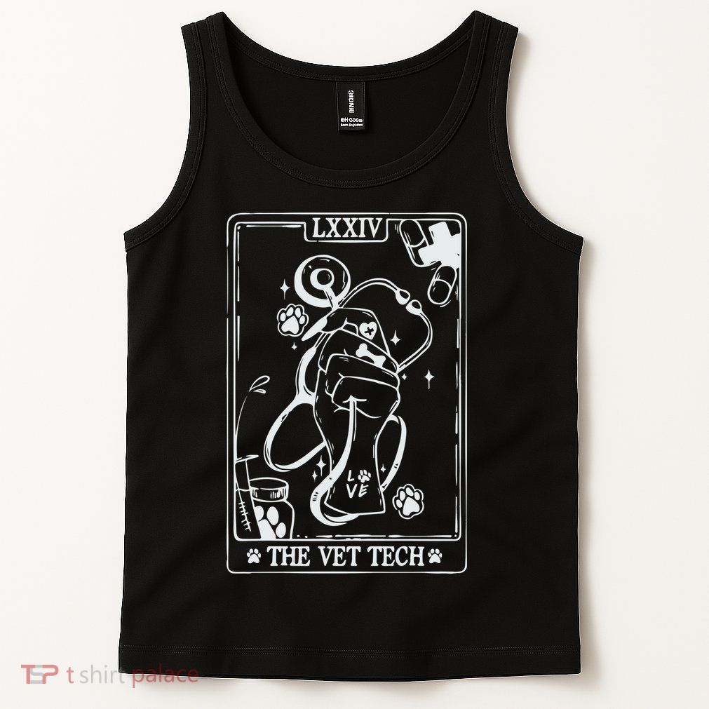 The Vet Tech Tarot Card Funny Veterinary Tech Tank Top
